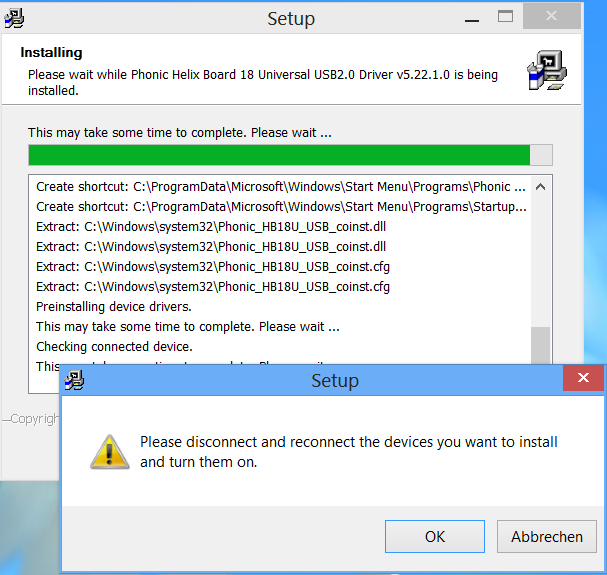 Phonic Driver Setup works in Windows 7 Compatibility mode,
					executed as Administrator